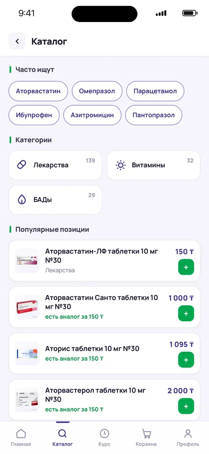 Каталог и аналоги