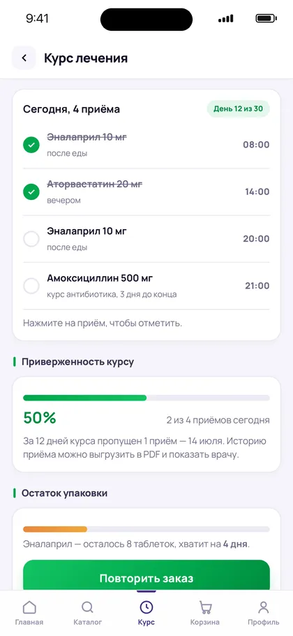 Курс лечения