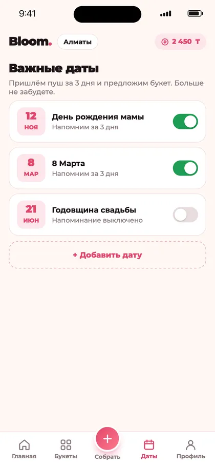 Важные даты